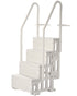 4-Step White Robust Pool Ladder of 2 Handrails for 1219.2-1371.6 mm Pools