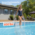 4-Step Grey Robust Pool Ladder of 2 Handrails for 1219.2-1371.6 mm Pools