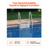 4-Step Grey Robust Pool Ladder of 2 Handrails for 1219.2-1371.6 mm Pools