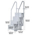 4-Step Grey Robust Pool Ladder of 2 Handrails for 1219.2-1371.6 mm Pools
