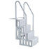 4-Step Grey Robust Pool Ladder of 2 Handrails for 1219.2-1371.6 mm Pools