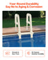 VEVOR 5-Step Inclined Robust Pool Ladder of 2 Handrails for 1219.2-1371.6mm Pool