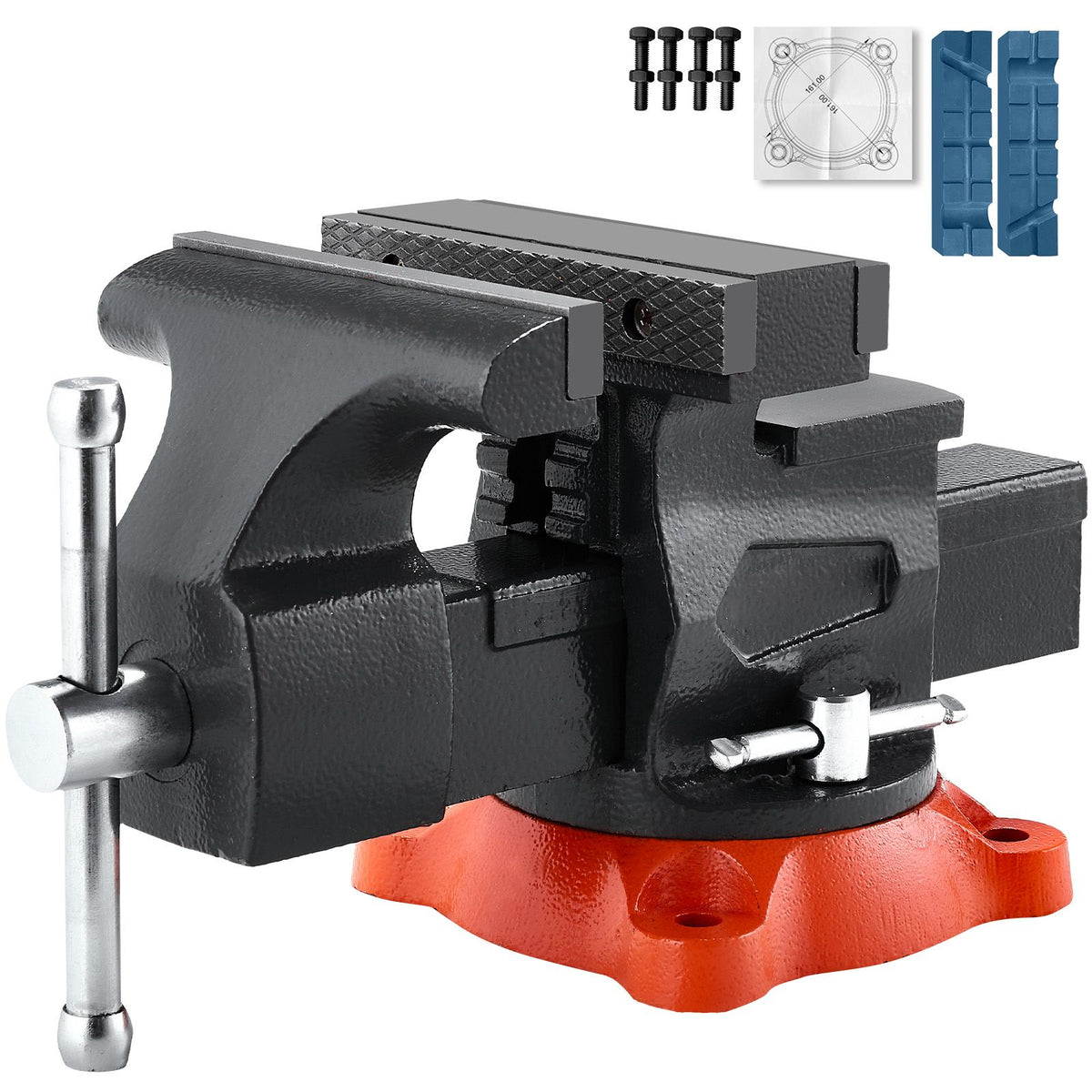 140mm Bench Vise Heavy Duty Swivel Workbench Vice with Pipe Jaws