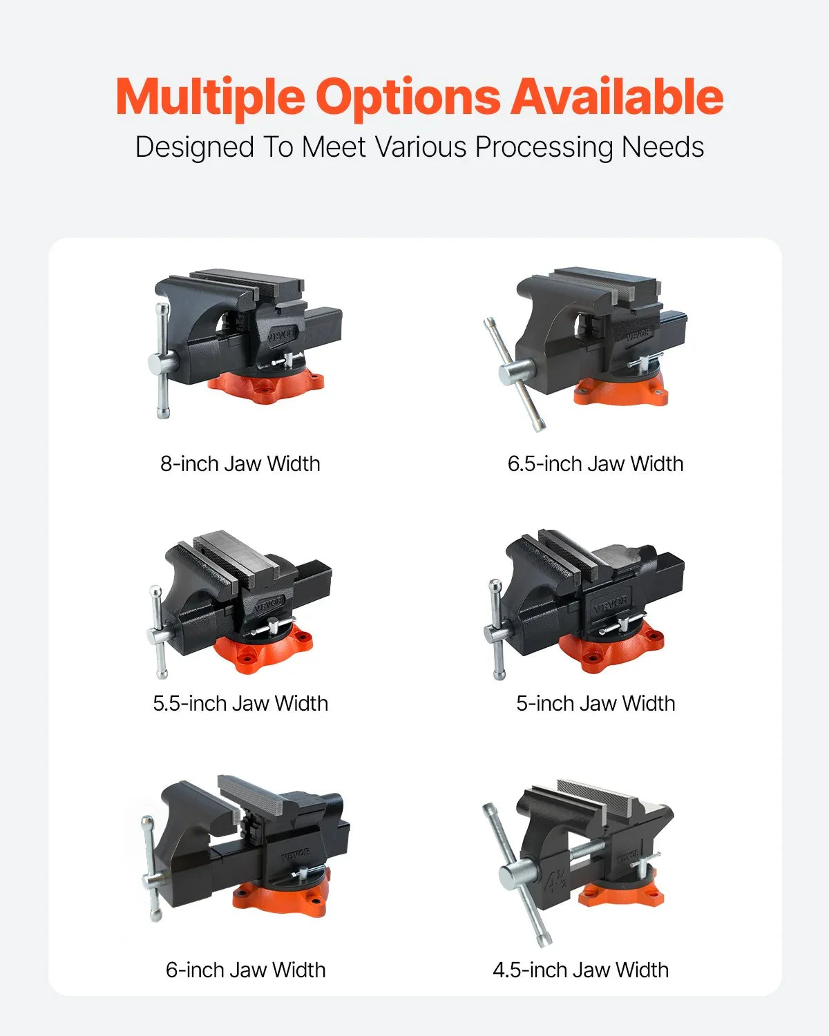 Bench Vise, 140 mm Jaw Width, 140 mm Max Jaw Opening Multipurpose Vise with 360° Swivel Locking Base, 73 mm Throat, Heavy Duty Ductile Iron Workbench Vise, Two-Way Jaws for Clamping Round Pipes