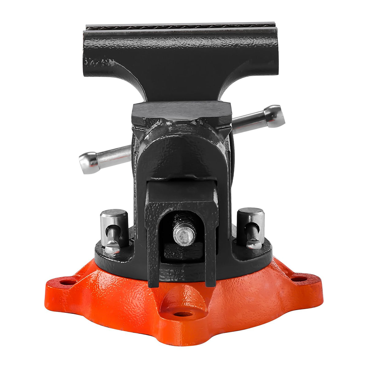 Bench Vise, 127 mm Jaw Width, 125 mm Max Jaw Opening Multipurpose Vise with 360° Swivel Locking Base, 71 mm Throat, Heavy Duty Ductile Iron Workbench Vise with Anvil, for Clamping Round Pipes