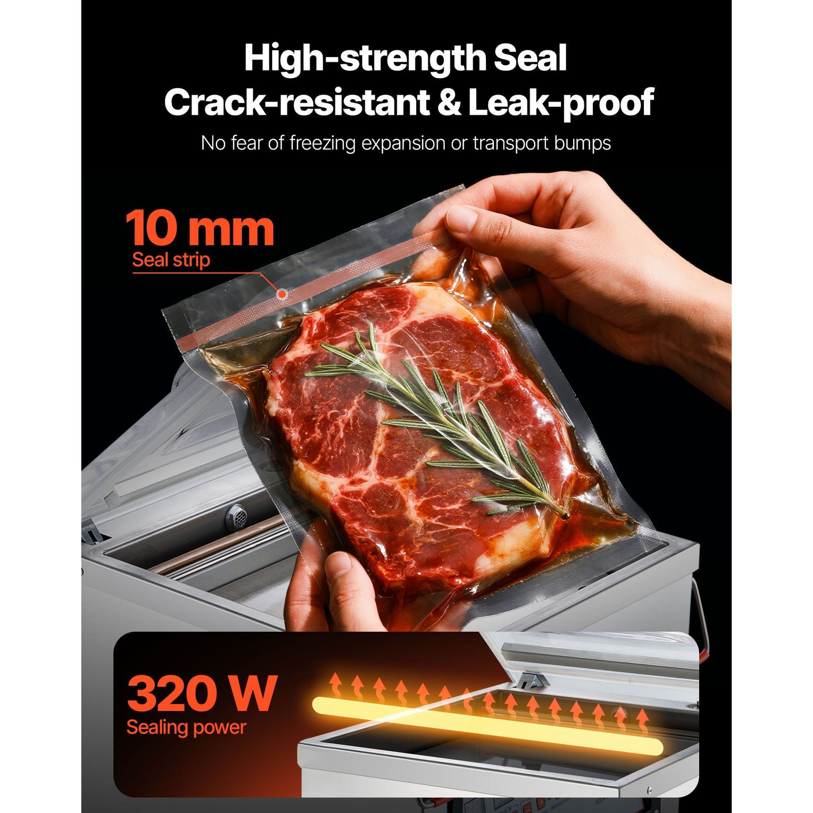 DZ-260C Digital Vacuum Sealer Food Vacuum Sealing Packing Machine 220V