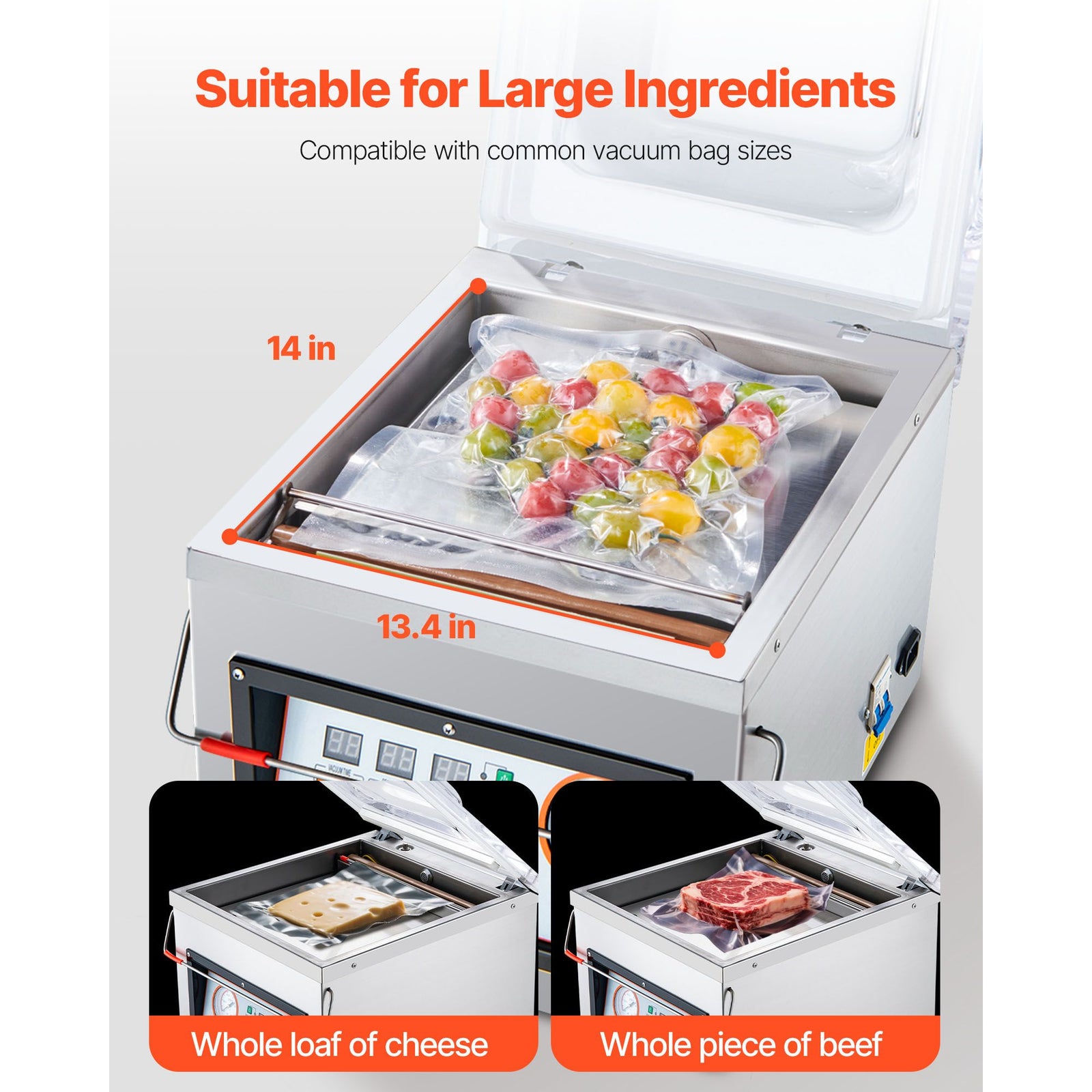 DZ-260C Digital Vacuum Sealer Food Vacuum Sealing Packing Machine 220V