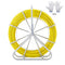 Fish Tape Fiberglass, 150 m, 7.9 mm, Duct Rodder Fishtape Wire Puller, Cable Running Rod with Steel Reel Stand, 3 Pulling Heads, Fishing Tools for Walls and Electrical Conduit, Non-Conductive