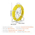 Fish Tape Fiberglass, 182.88 m, 7.9 mm, Duct Rodder Fishtape Wire Puller, Cable Running Rod with Steel Reel Stand, 3 Pulling Heads, Fishing Tools for Walls and Electrical Conduit, Non-Conductive