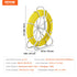 Fish Tape Fiberglass, 182.88 m, 7.9 mm, Duct Rodder Fishtape Wire Puller, Cable Running Rod with Steel Reel Stand, 3 Pulling Heads, Fishing Tools for Walls and Electrical Conduit, Non-Conductive