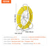 Fish Tape Fiberglass, 129.5 m, 6.35 mm, Duct Rodder Fishtape Wire Puller, Cable Running Rod with Steel Reel Stand, 3 Pulling Heads, Fishing Tools for Walls and Electrical Conduit, Non-Conductive