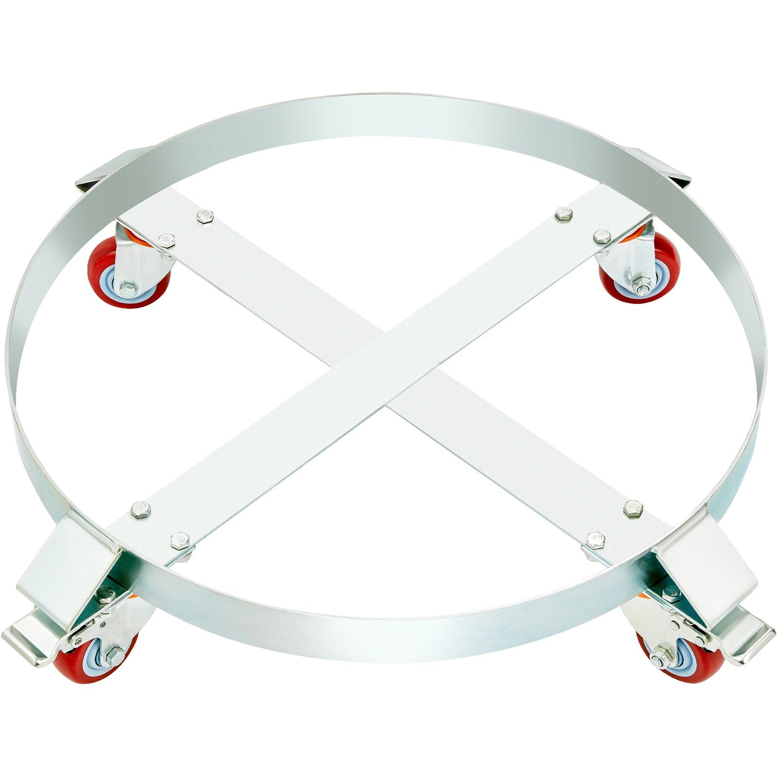 2PCS 250 L Heavy Duty Drum Dolly, 454 kg Load Capacity, Barrel Dolly Cart Drum Caddy, Non Tipping Hand Truck Capacity Dollies with Steel Frame 4 Swivel Casters Wheel, for Drum Handling