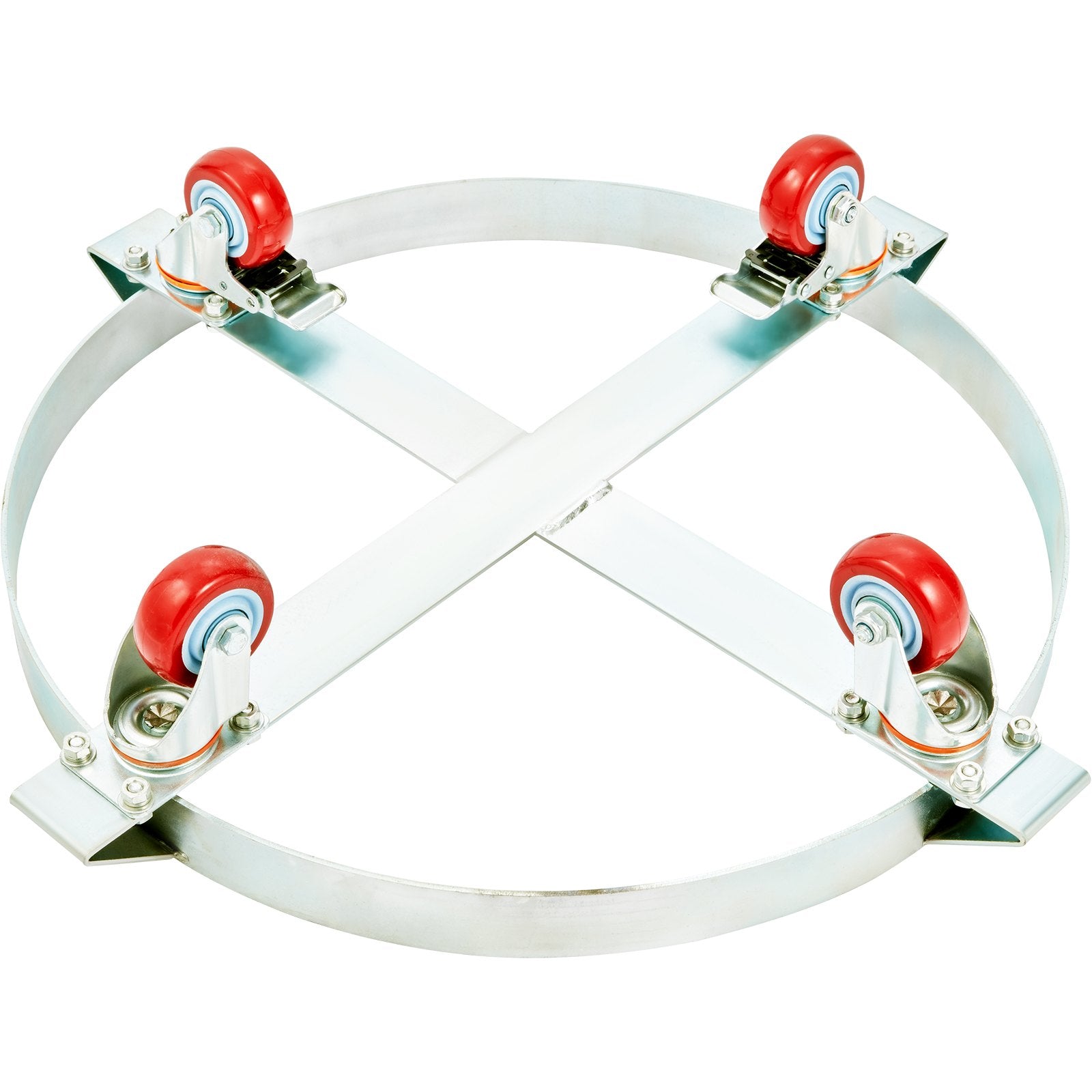 2PCS 250 L Heavy Duty Drum Dolly, 454 kg Load Capacity, Barrel Dolly Cart Drum Caddy, Non Tipping Hand Truck Capacity Dollies with Steel Frame 4 Swivel Casters Wheel, for Drum Handling