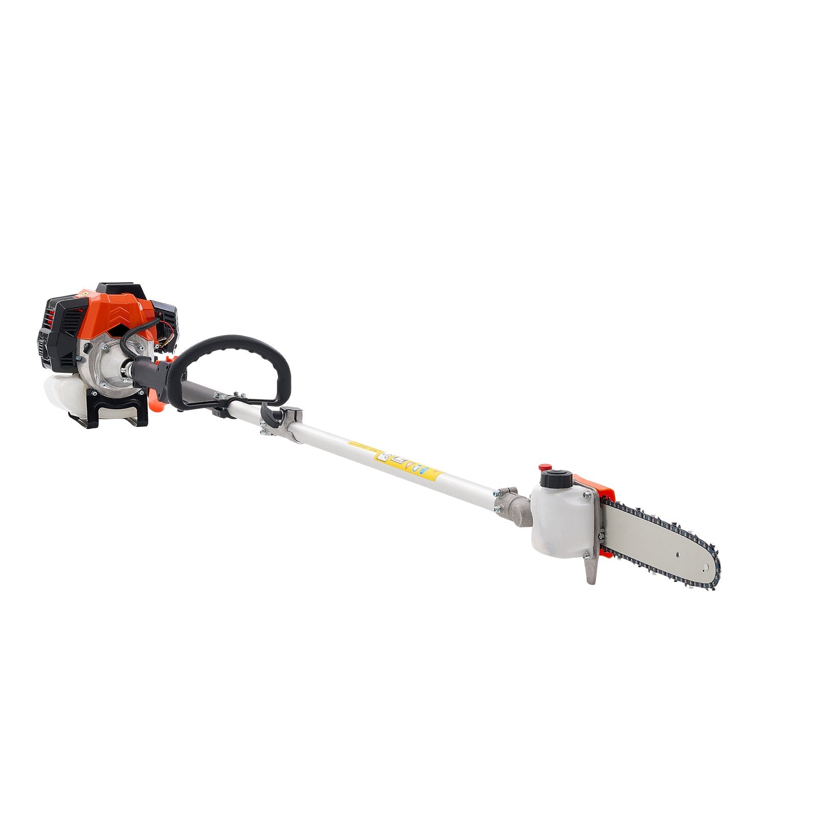 Gas Pole Saw, 43CC 2 Stroke Gas Powered Pole Saws with 25.4 cm Cutting Bar, Cordless Tree Trimmer with Rotatable Head, 2.1 to 3.6 m Extendable, Powerful Chainsaw for Tree Trimming Pruning