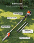 Gas Pole Saw, 25CC 2 Stroke Gas Powered Pole Saws with 30.5 cm Cutting Bar, Cordless Tree Trimmer with 650ml Fuel Tank, 2.12 to 3.62 m Extendable, Powerful Chainsaw for Tree Trimming Pruning