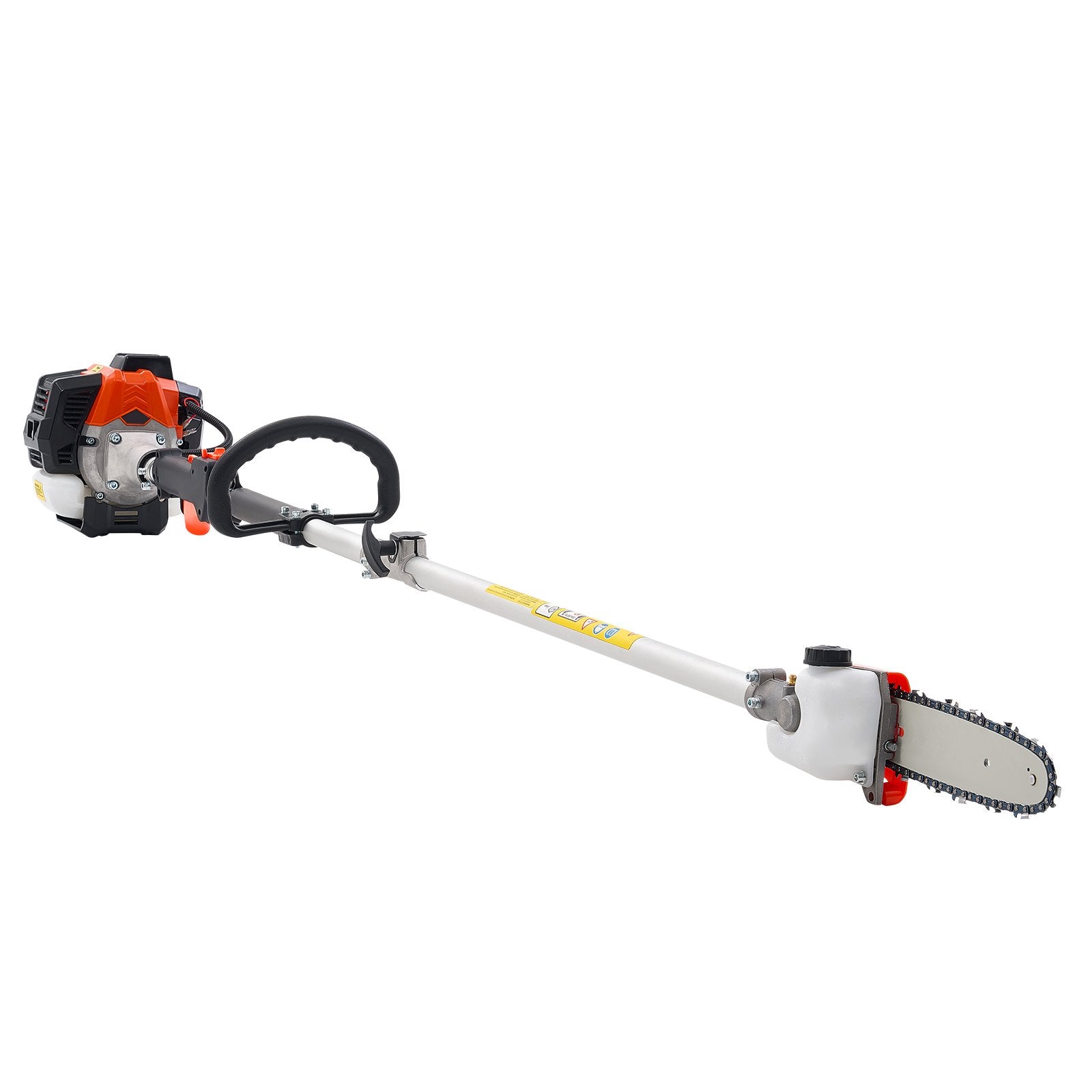 Gas Pole Saw, 25CC 2 Stroke Gas Powered Pole Saws with 20.3 cm Cutting Bar, Cordless Tree Trimmer with 650ml Fuel Tank, 2 to 2.74 m Extendable, Powerful Chainsaw for Tree Trimming Pruning