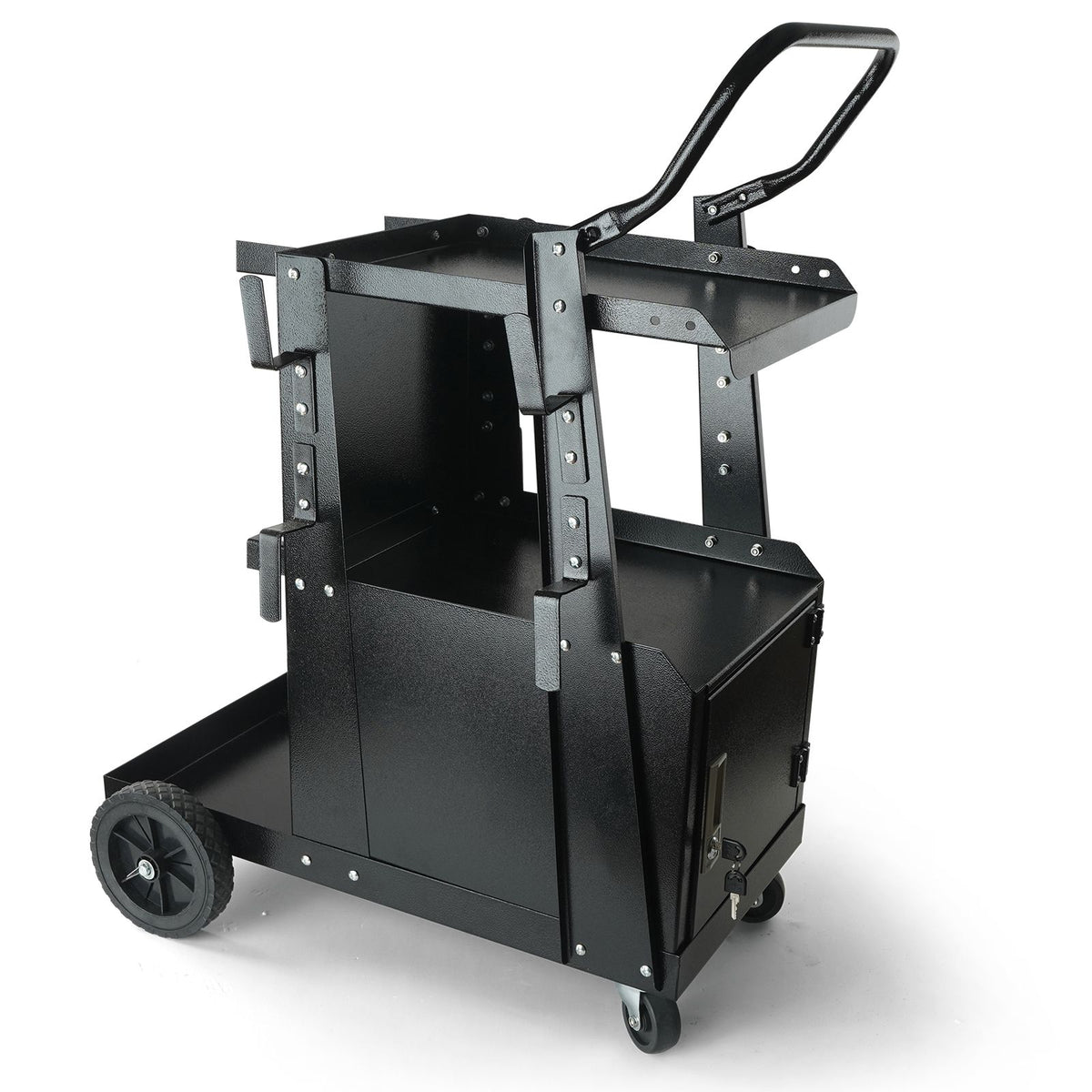Welding Cart 2 Tier Heavy Duty Welder Cabinet with Lock Wheels 265LBS