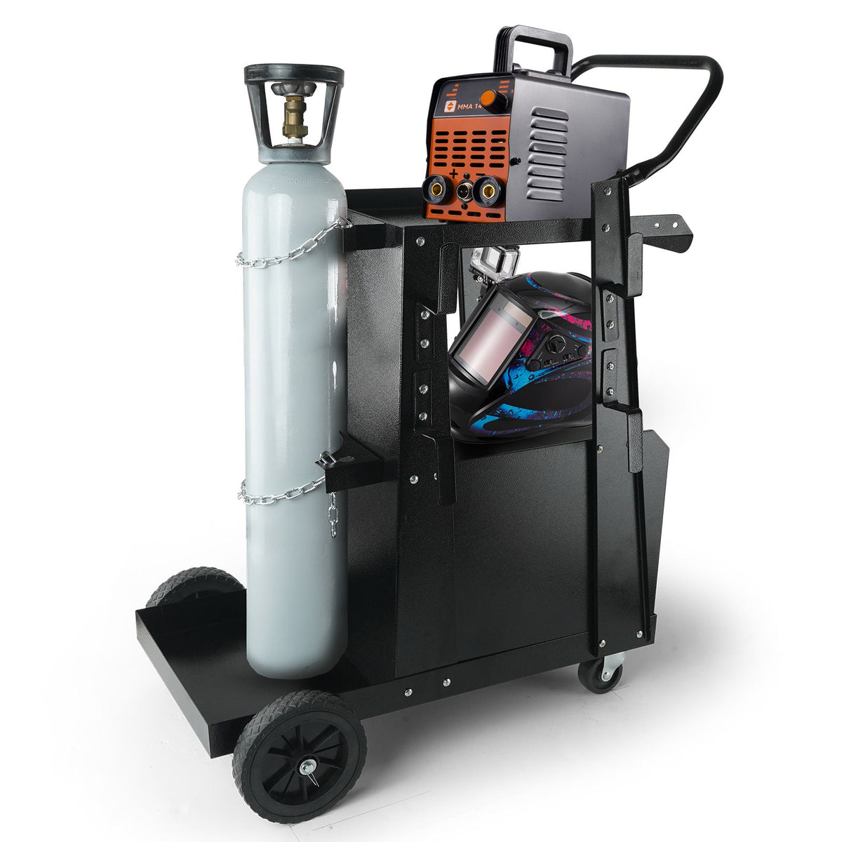 Welding Cart 2 Tier Heavy Duty Welder Cabinet with Lock Wheels 265LBS
