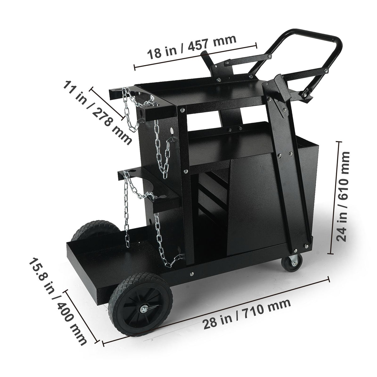 Welding Cart 2 Tier 4 Drawer Heavy Duty MIG Welder Cart 265LBS Capacity