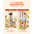 Montessori Toddler Table & Chair Set Adjustable Wooden Weaning Furniture