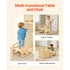Montessori Toddler Table & Chair Set Adjustable Wooden Weaning Furniture