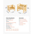 Montessori Toddler Table & Chair Set Adjustable Wooden Weaning Furniture
