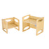 Montessori Toddler Table & Chair Set Adjustable Wooden Weaning Furniture
