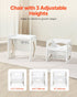 Montessori Weaning Table and Chair Set, Wooden Toddler Table and Chair Set for Aged 1-5, Adjustable Height Kids Montessori Chair and Activity Table, Ideal for Reading, Eating, Playing - White