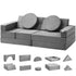 VEVOR Play Couch, 15pcs Modular Kids Nugget Couch, Toddler Foam Sofa Couch with High-density 25D Sponge for Playing, Creativing, Sleeping, Imaginative Kids Furniture for Bedroom and Playroom