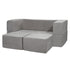 Kids Modular Play Couch 4 Piece Foam Sectional Toddler Sofa Washable Dark Grey