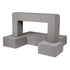 Kids Modular Play Couch 4 Piece Foam Sectional Toddler Sofa Washable Dark Grey