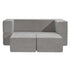Kids Modular Play Couch 4 Piece Foam Sectional Toddler Sofa Washable Dark Grey