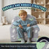 Glow in the Dark Toddler Chair Plush Kids Sofa Washable Playroom Armchair Grey