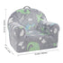 Glow in the Dark Toddler Chair Plush Kids Sofa Washable Playroom Armchair Grey