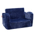 VEVOR Baby Chair Foldable 2-in-1 Comfy Baby Lounger Couch Kids Sofa Blue