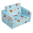 Baby Chair Foldable 2-in-1 Baby Lounger Couch Cartoon Kids Sofa Pink