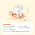 3 in 1 Rocking Horse for Toddlers 1-3 Years, Baby Rocking Horse with Detachable Balance Board and 4 Smooth Wheels, Support up to 80 lbs HDPE Material Kids Ride on Toy, Swinging, Orange
