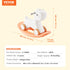 VEVOR 3 in 1 Rocking Horse for Toddlers 1-3 Years, Baby Rocking Horse with Detachable Balance Board and 4 Smooth Wheels, Support up to 80 lbs HDPE Material Kids Ride on Toy, Swinging, Orange