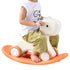 VEVOR 3 in 1 Rocking Horse for Toddlers 1-3 Years, Baby Rocking Horse with Detachable Balance Board and 4 Smooth Wheels, Support up to 80 lbs HDPE Material Kids Ride on Toy, Swinging, Orange