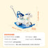 4-in-1 Toddler Rocking Horse Ride On Toy Blue with Push Handle Wheels 80lbs