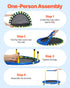 3FT Trampoline for Kids, 92 cm Trampolines Indoor/Outdoor Trampoline for Toddlers, Foldable Mini Ba Trampoline with Foam Handle, Recreational Trampoline Birthday Gift for 3+ Years Kids