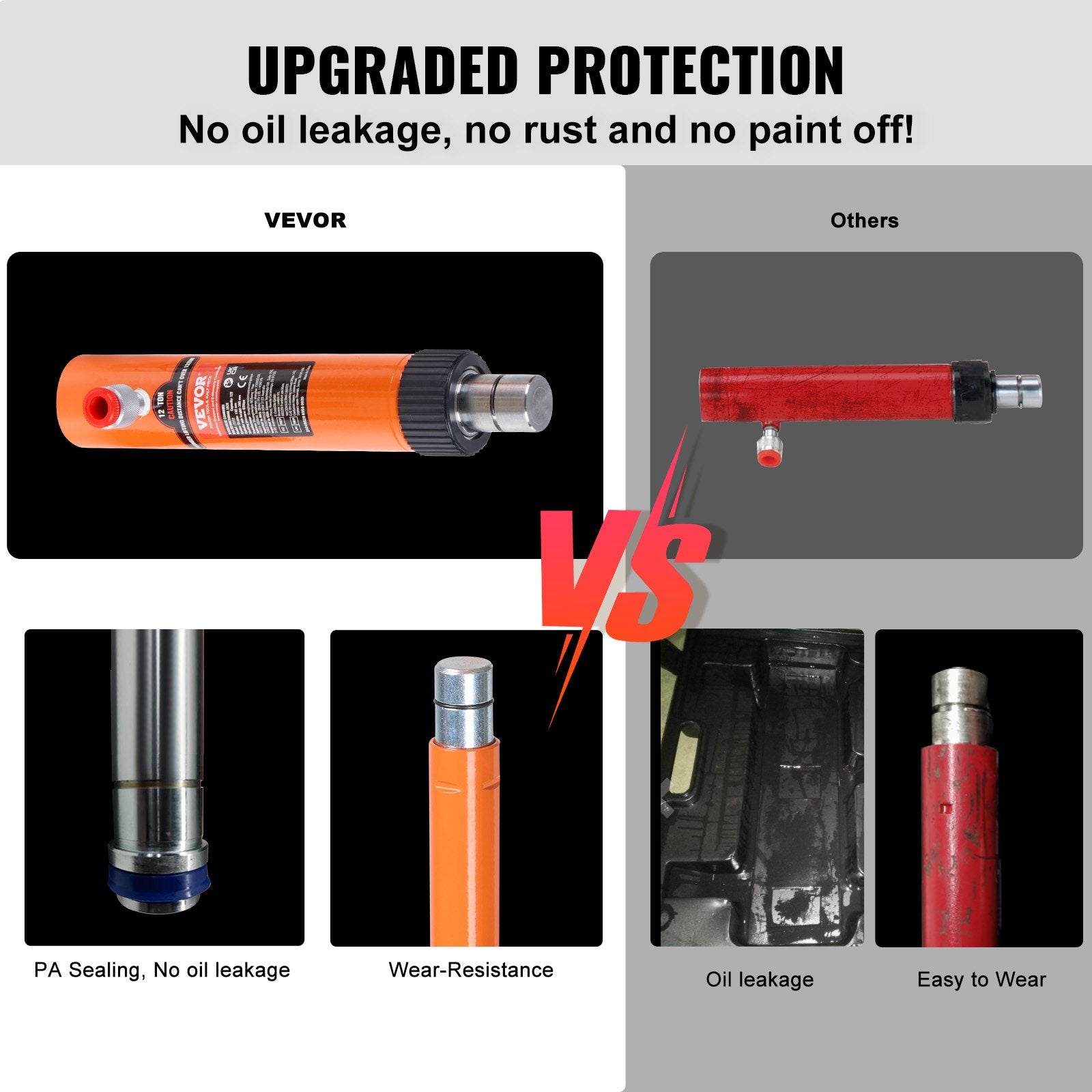 12 Ton Hydraulic Jack Air Pump Lift Ram Body Frame Porta Power Repair Kits