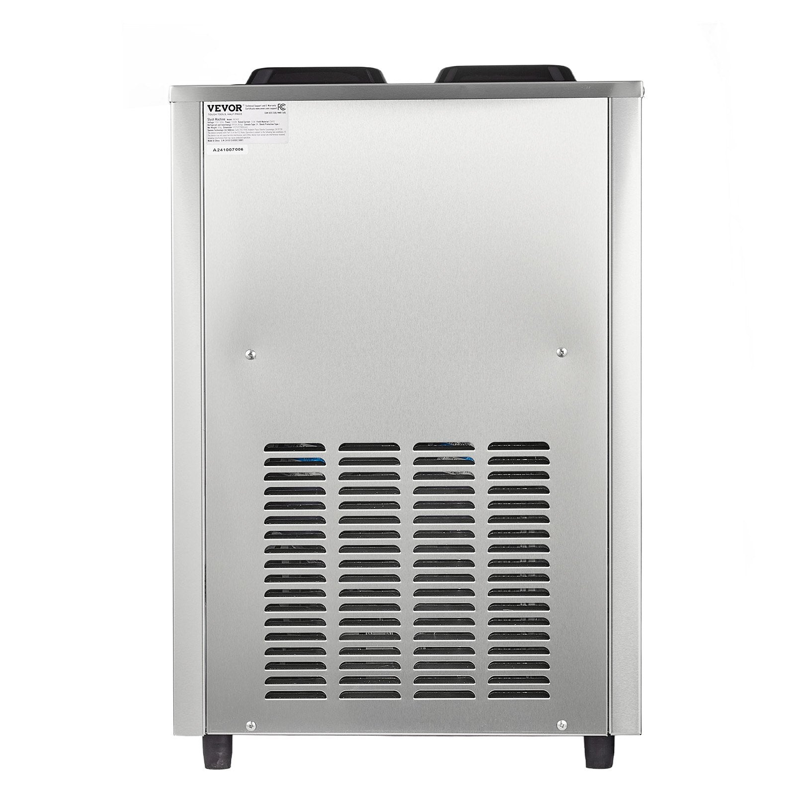 Commercial Slushy Machine, 2 x 12L / 3.17 Gal Double Tanks, Cool and Freeze Modes, Stainless Steel Margarita Smoothie Frozen Drink Maker, Slushie Machine for Party Cafes Restaurants Bars Home