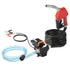 Fuel Transfer Pump 12V 15 GPM 1/4 HP Diesel Pump with Auto Fuel Nozzle