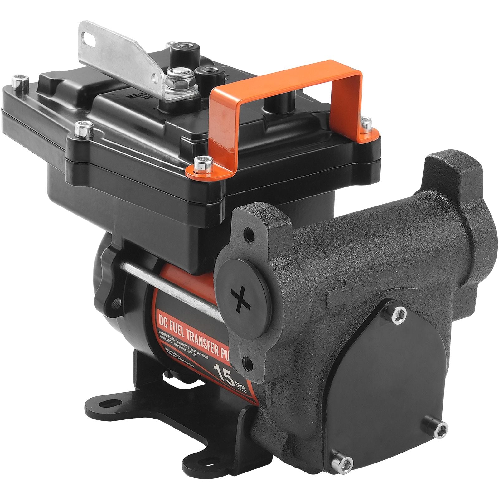 Fuel Transfer Pump 12V 15 GPM 1/4 HP Diesel Pump with Auto Fuel Nozzle