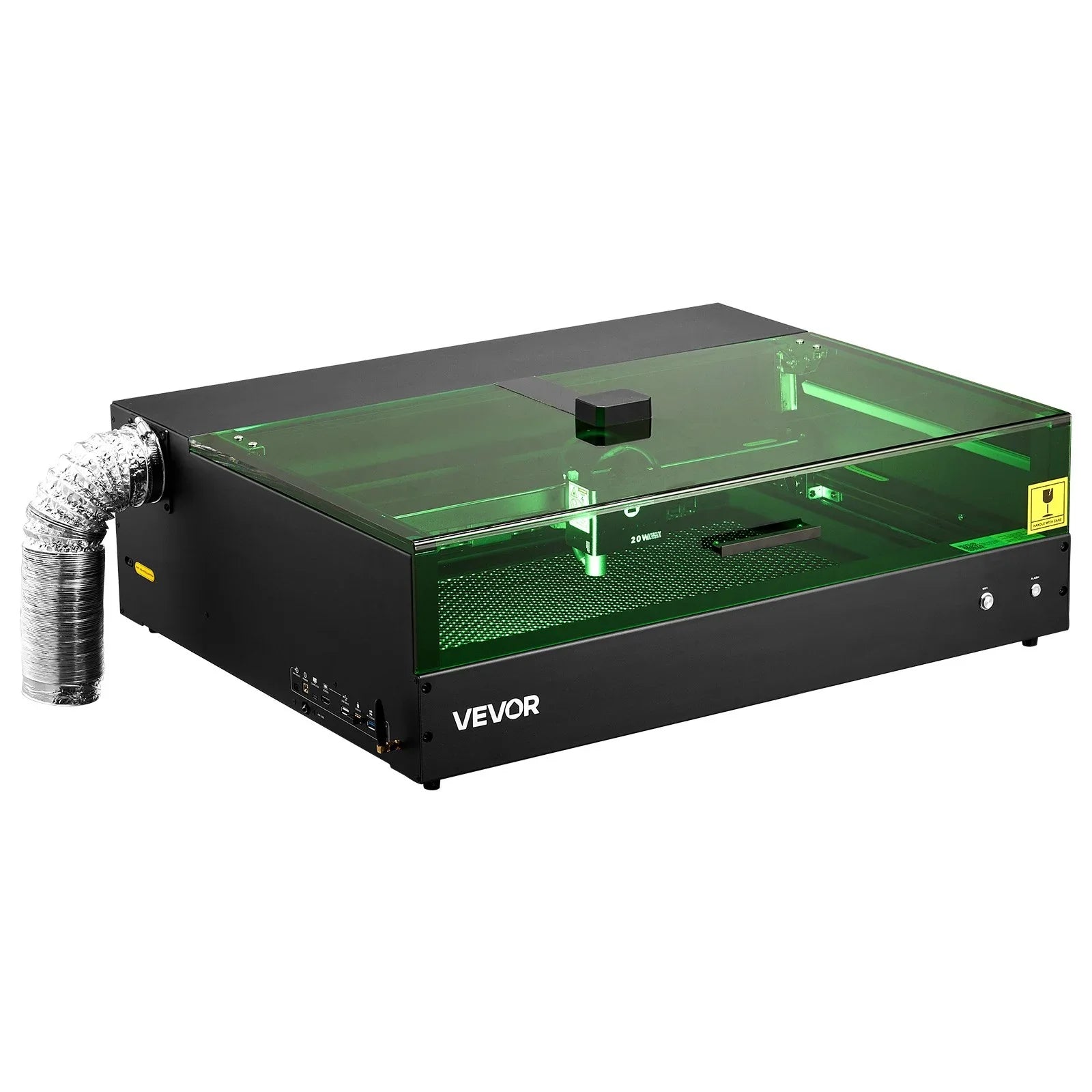 Laser Engraver, 20W, Laser Engraving and Cutting Machine with Enclosure Camera, Laser Cutter, 36000 mm/min, 500 x 320 mm Working Area, for Wood, Leather, Glass, Paper, Certain Metal, Class 1