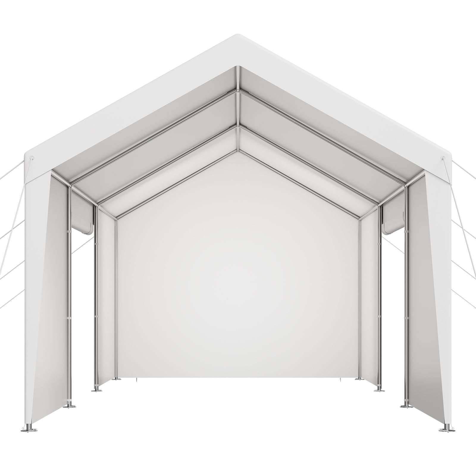 Carport Car Canopy 12x20FT Heavy Duty Car Shelter with Sidewalls Grey