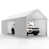 Carport Car Canopy 12x20FT Heavy Duty Car Shelter with Sidewalls Grey