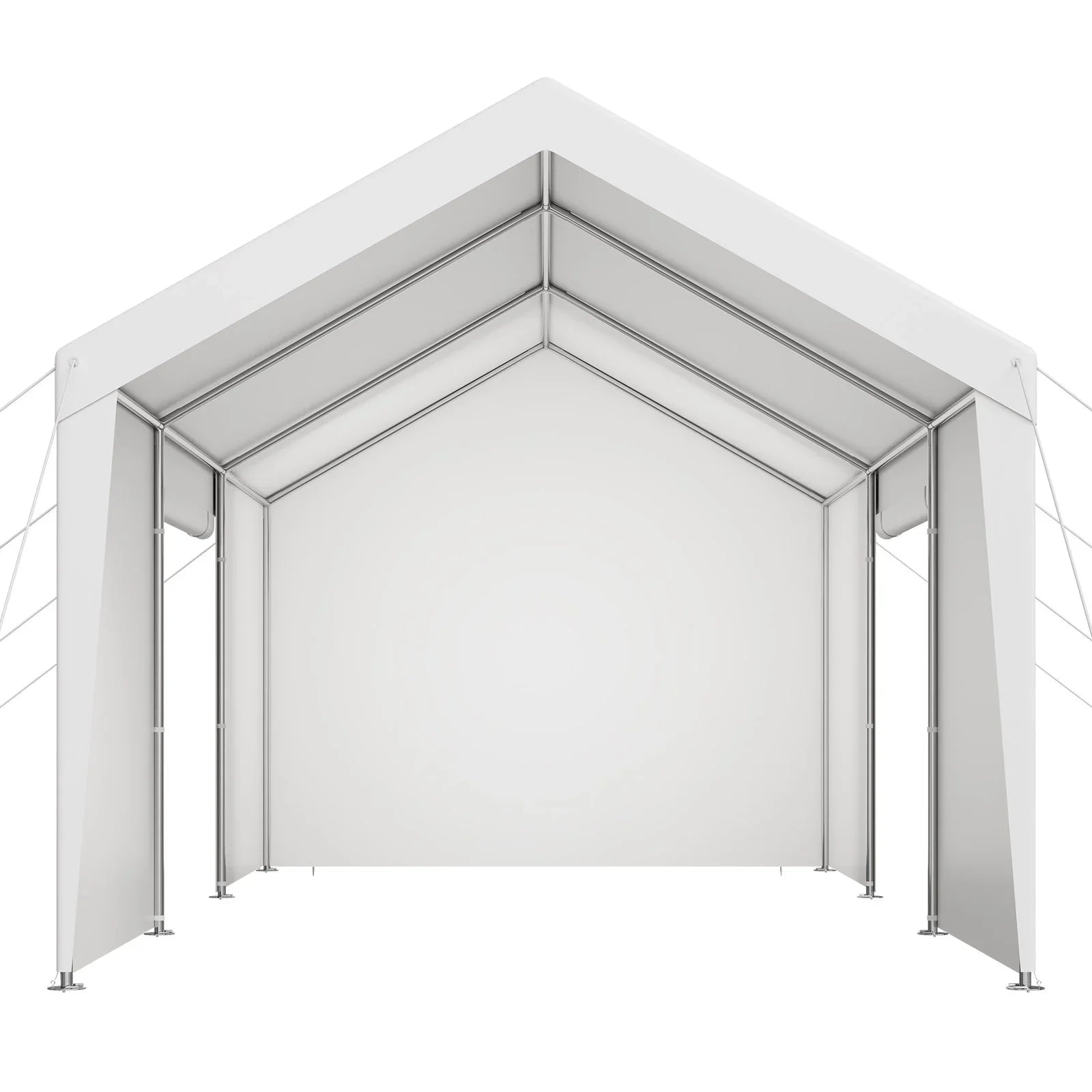 Carport Car Canopy 12x20FT Heavy Duty Car Shelter with Sidewalls Grey