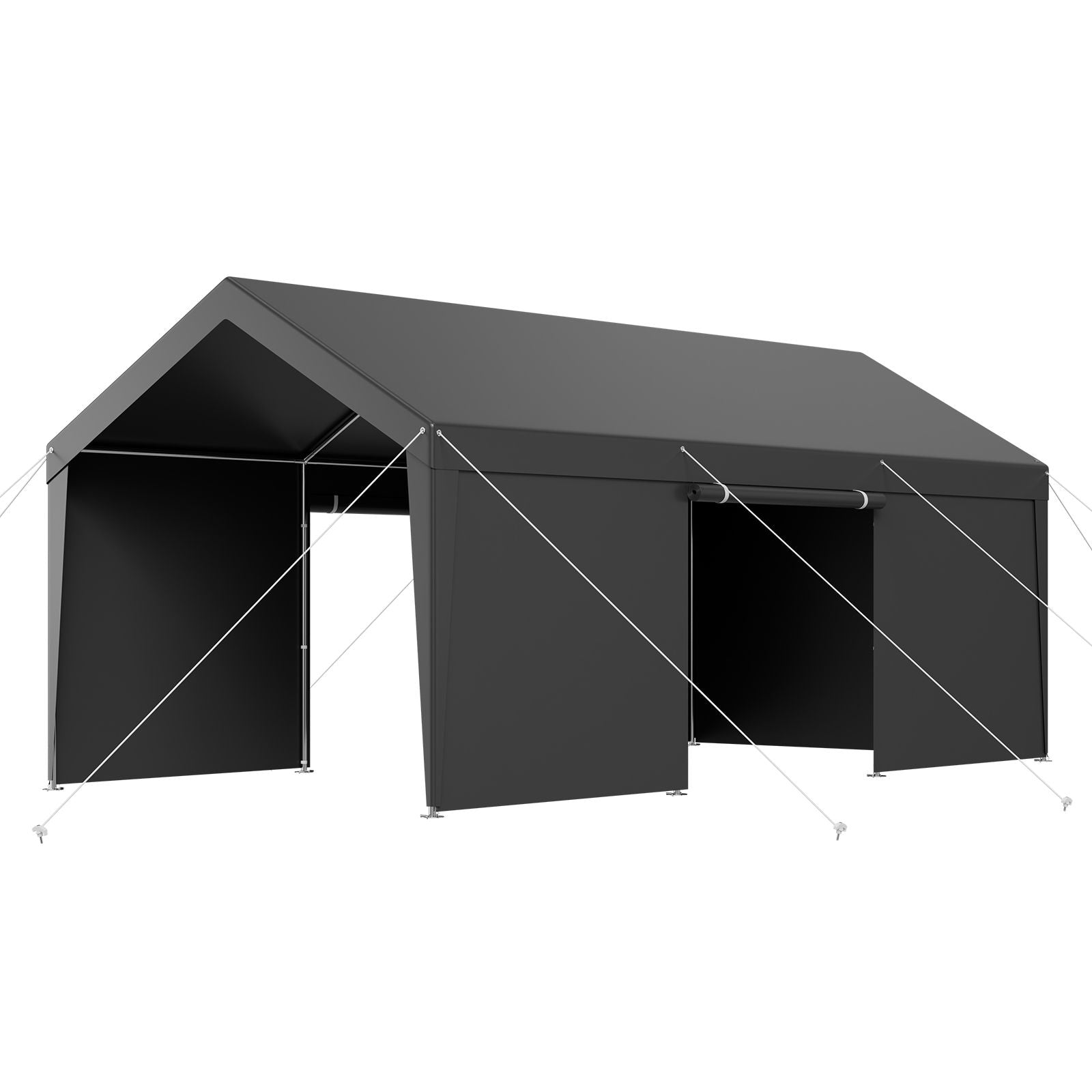 Carport Car Canopy 12x20FT Heavy Duty Car Shelter with Sidewalls White